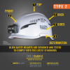 60526 Safety Helmet, Type-2, Vented Class C, with Rechargeable Headlamp Image 2
